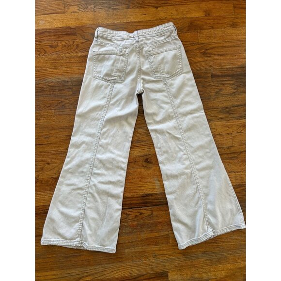 Flared Grunge Wide Leg Utility Pants w/ Cargo Pockets & Front Seam Detail - Sz 2 - Picture 7 of 7
